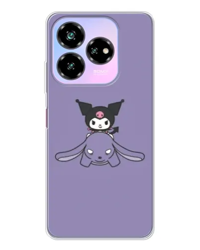 Чехол для ZTE Nubia V60 Design с картинкой «Kuromi на лиловом фоне» Чехол для ZTE Nubia V60 Design с картинкой «Kuromi на лиловом фоне»