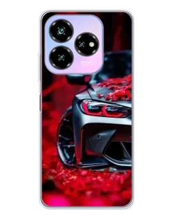 Чехол для ZTE Nubia V60 Design с картинкой «Спортивная BMW и цветы» Чехол для ZTE Nubia V60 Design с картинкой «Спортивная BMW и цветы»