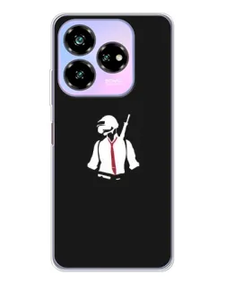 Чехол для ZTE Nubia V60 Design с картинкой «PUBG — силуэт воина»