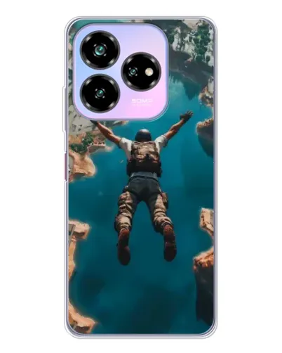 Чехол для ZTE Nubia V60 Design с картинкой «PUBG — свободное падение»