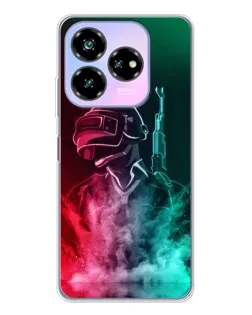 Чехол для ZTE Nubia V60 Design с картинкой «PUBG — огненный воин»