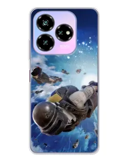Чехол для ZTE Nubia V60 Design с картинкой «Десант PUBG — прыжок»