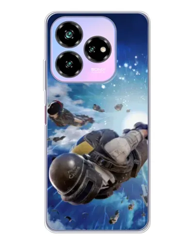 Чехол для ZTE Nubia V60 Design с картинкой «Десант PUBG — прыжок»