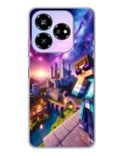Чехол для ZTE Nubia V60 Design с картинкой «Стив и космос»