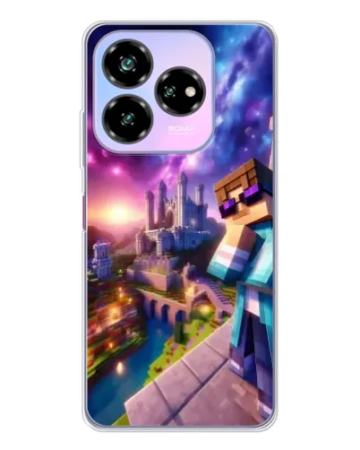 Чехол для ZTE Nubia V60 Design с картинкой «Стив и космос»