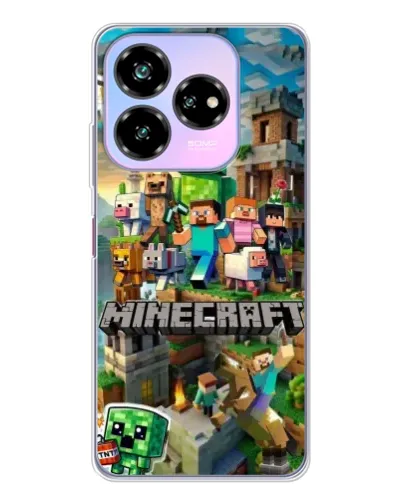 Чехол для ZTE Nubia V60 Design с картинкой «Замок Minecraft»
