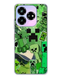 Чехол для ZTE Nubia V60 Design с картинкой «Криперы Minecraft»