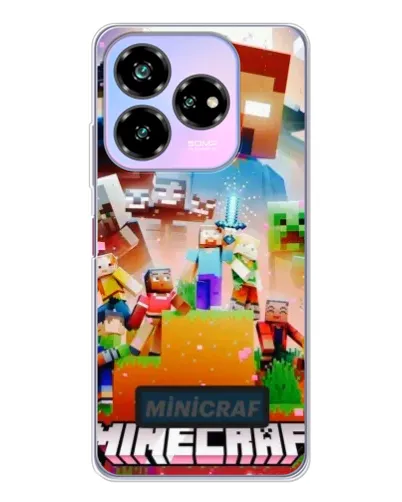 Чехол для ZTE Nubia V60 Design с картинкой «Minecraft герои игры»