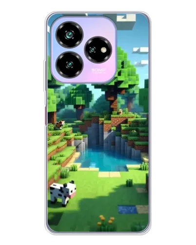 Чехол для ZTE Nubia V60 Design с картинкой «Minecraft летний день»