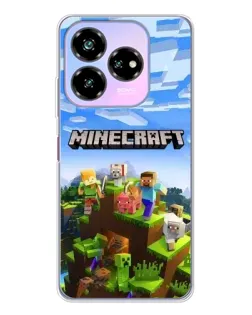 Чехол для ZTE Nubia V60 Design с картинкой «Minecraft классический мир»