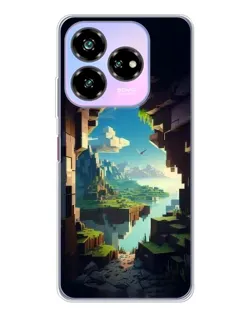 Чехол для ZTE Nubia V60 Design с картинкой «Вид из пещеры»