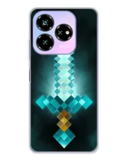 Чехол для ZTE Nubia V60 Design с картинкой «Алмазный меч неон»