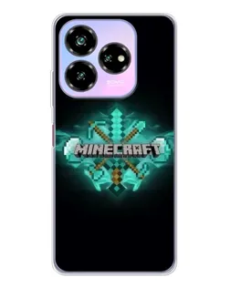 Чехол для ZTE Nubia V60 Design с картинкой «Minecraft Diamond лого»
