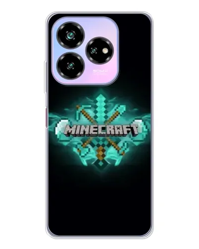 Чехол для ZTE Nubia V60 Design с картинкой «Minecraft Diamond лого»
