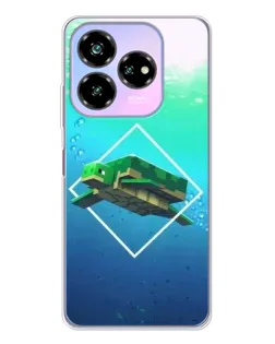 Чехол для ZTE Nubia V60 Design с картинкой «Черепаха Minecraft»