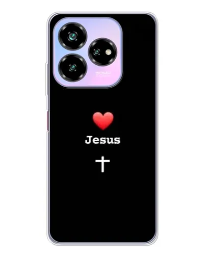 Чехол для ZTE Nubia V60 Design с картинкой «Сердце - Jesus»