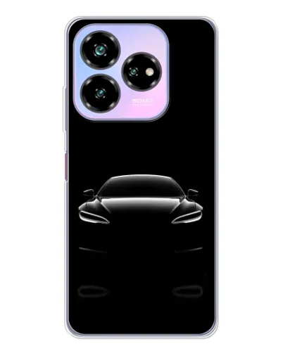 Чехол для ZTE Nubia V60 Design с картинкой «Силуэт Tesla Night»