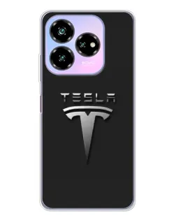 Чехол для ZTE Nubia V60 Design с картинкой «Стальной логотип Tesla» Чехол для ZTE Nubia V60 Design с картинкой «Стальной логотип Tesla»