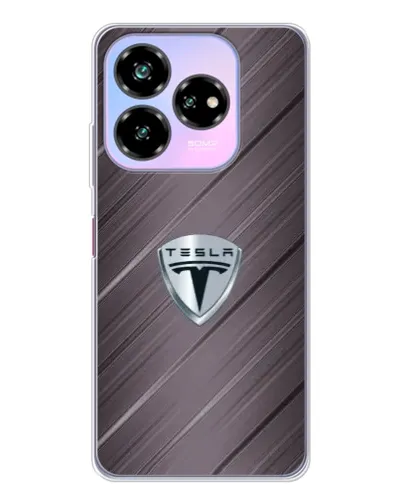 Чехол для ZTE Nubia V60 Design с картинкой «Металлическая текстура Tesla»