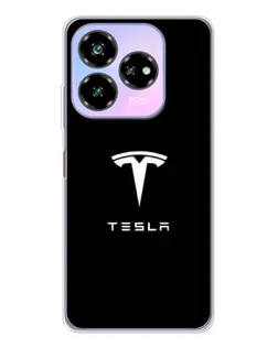 Чехол для ZTE Nubia V60 Design с картинкой «Tesla White Logo» Чехол для ZTE Nubia V60 Design с картинкой «Tesla White Logo»