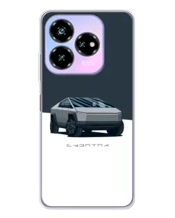 Чехол для ZTE Nubia V60 Design с картинкой «Серебристый Cybertruck Tesla» Чехол для ZTE Nubia V60 Design с картинкой «Серебристый Cybertruck Tesla»
