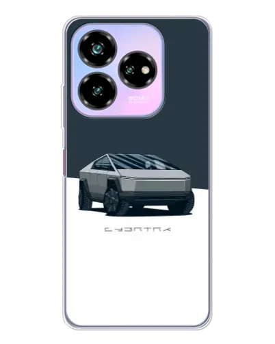 Чехол для ZTE Nubia V60 Design с картинкой «Серебристый Cybertruck Tesla»