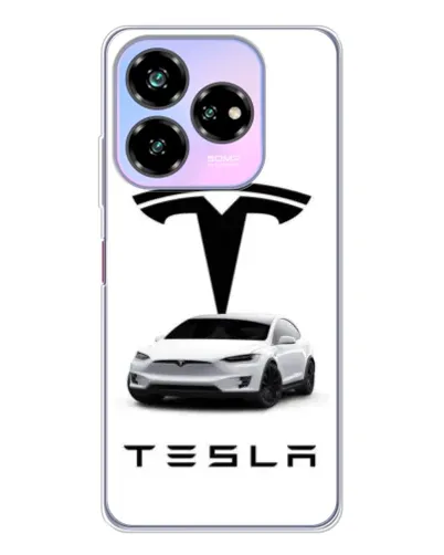 Чехол для ZTE Nubia V60 Design с картинкой «Tesla White Style»