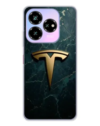 Чехол для ZTE Nubia V60 Design с картинкой «Мраморная Tesla Gold»