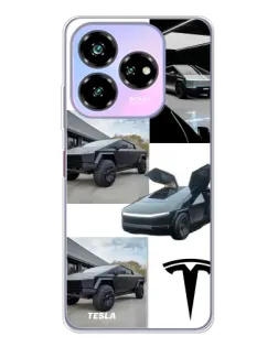 Чехол для ZTE Nubia V60 Design с картинкой «Коллаж Cybertruck Tesla» Чехол для ZTE Nubia V60 Design с картинкой «Коллаж Cybertruck Tesla»