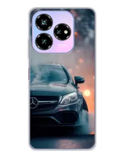 Чехол для ZTE Nubia V60 Design с картинкой «Mercedes — ночной город»