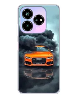 Чехол для ZTE Nubia V60 Design с картинкой «Audi в облаках дыма» Чехол для ZTE Nubia V60 Design с картинкой «Audi в облаках дыма»
