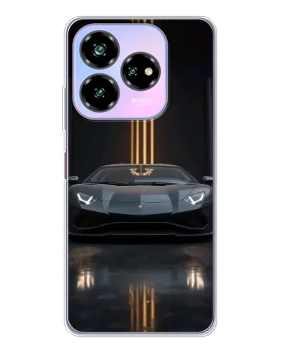 Чехол для ZTE Nubia V60 Design с картинкой «Lamborghini золотые линии»