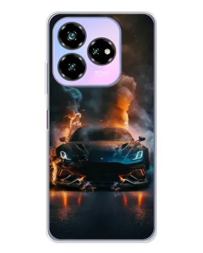 Чехол для ZTE Nubia V60 Design с картинкой «Lamborghini дымная эстетика»