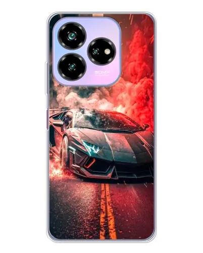 Чехол для ZTE Nubia V60 Design с картинкой «Lamborghini красный дым»