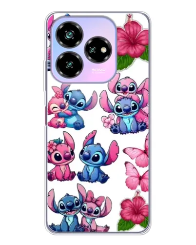 Чехол для ZTE Nubia V60 Design с картинкой «Стикеры Stitch и Angel»