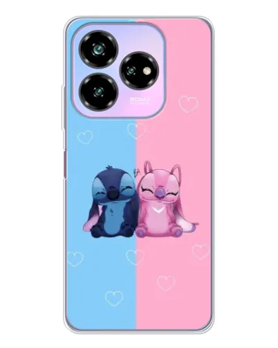 Чехол для ZTE Nubia V60 Design с картинкой «Stitch и Angel Love»