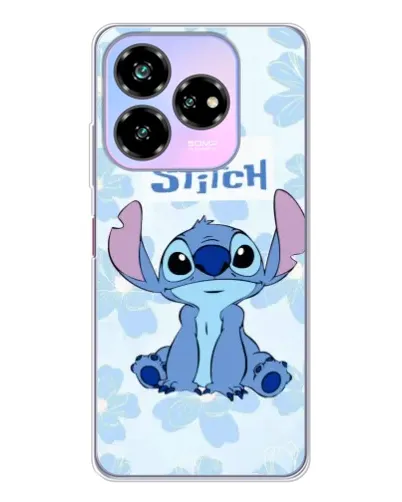 Чехол для ZTE Nubia V60 Design с картинкой «Stitch среди цветов»