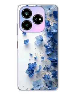 Чохол для ZTE Nubia V60 Design з картинкою «Блакитний квітковий каскад»