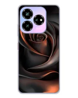 Чохол для ZTE Nubia V60 Design з картинкою «Шовкова чорна троянда»