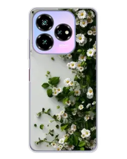 Чохол для ZTE Nubia V60 Design з картинкою «Гілка дрібних білих квітів»
