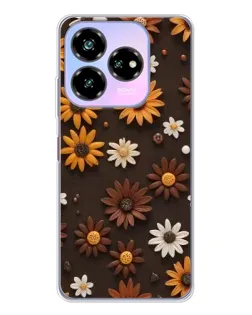 Чохол для ZTE Nubia V60 Design з картинкою «Візерунок з маленьких соняшників»
