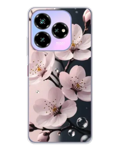 Чехол для ZTE Nubia V60 Design с картинкой «Нежная сакура и капли» Чехол для ZTE Nubia V60 Design с картинкой «Нежная сакура и капли»
