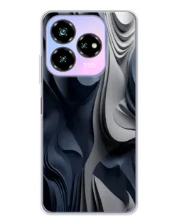 Чехол для ZTE Nubia V60 Design с картинкой «Объемные синие складки» Чехол для ZTE Nubia V60 Design с картинкой «Объемные синие складки»