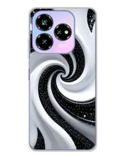 Чехол для ZTE Nubia V60 Design с картинкой «Черно-белая спираль» Чехол для ZTE Nubia V60 Design с картинкой «Черно-белая спираль»