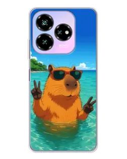 Чохол для ZTE Nubia V60 Design з картинкою «Морська капібара»