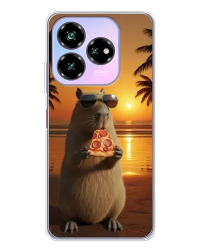 Чохол для ZTE Nubia V60 Design з картинкою «Капібара з піцою» Чохол для ZTE Nubia V60 Design з картинкою «Капібара з піцою»