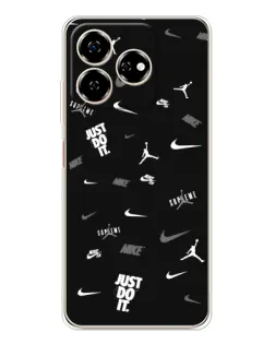 Чохол для ZTE Nubia V60 з картинкою «Nike Black Pattern» Чохол для ZTE Nubia V60 з картинкою «Nike Black Pattern»