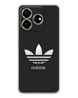 Чехол для ZTE Nubia V60 с картинкой «Adidas Карбоновая текстура»