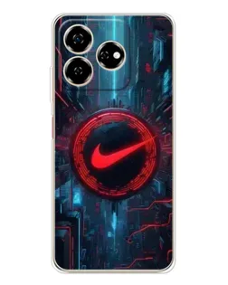 Чехол для ZTE Nubia V60 с картинкой «Техногенный стиль Nike»