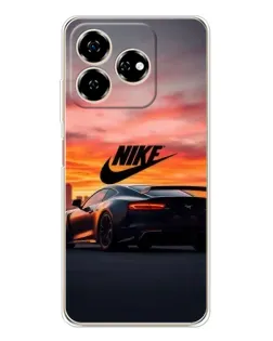 Чехол для ZTE Nubia V60 с картинкой «Nike и суперкар»